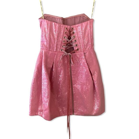 Bronx and Banco Pink Strapless Mini Dress - Picture 8 of 16